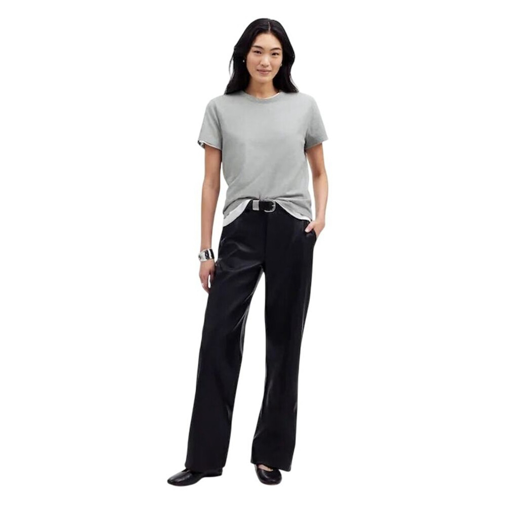 Madewell Heather Gray Cotton Crewneck Tee Relaxed Basic Top M NWT - Picture 4 of 9